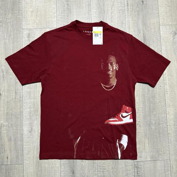Nike Air Jordan Flight MVP Chicago MJ GOAT Shirt HQ2666-687 Size Small
